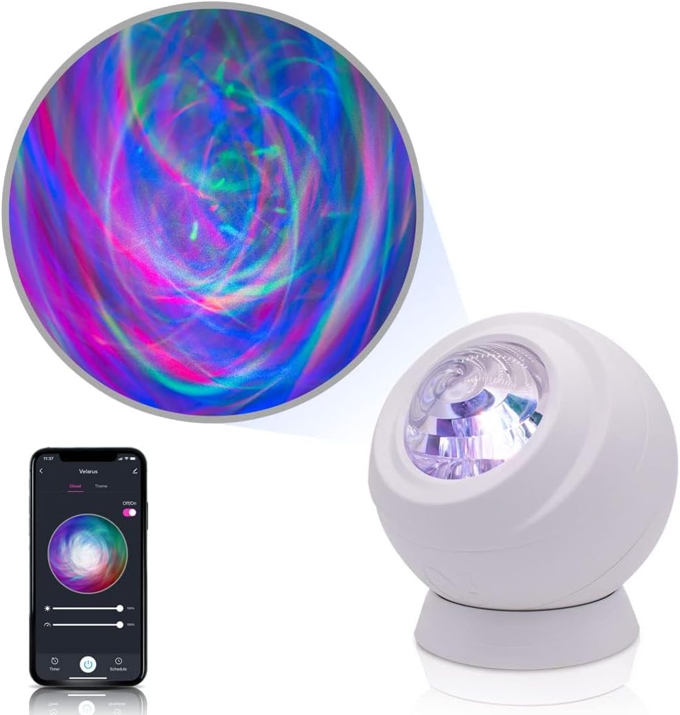 BlissLights Velarus Aurora Projector LED Spiral WiFi App Home Theater Night Light Gift