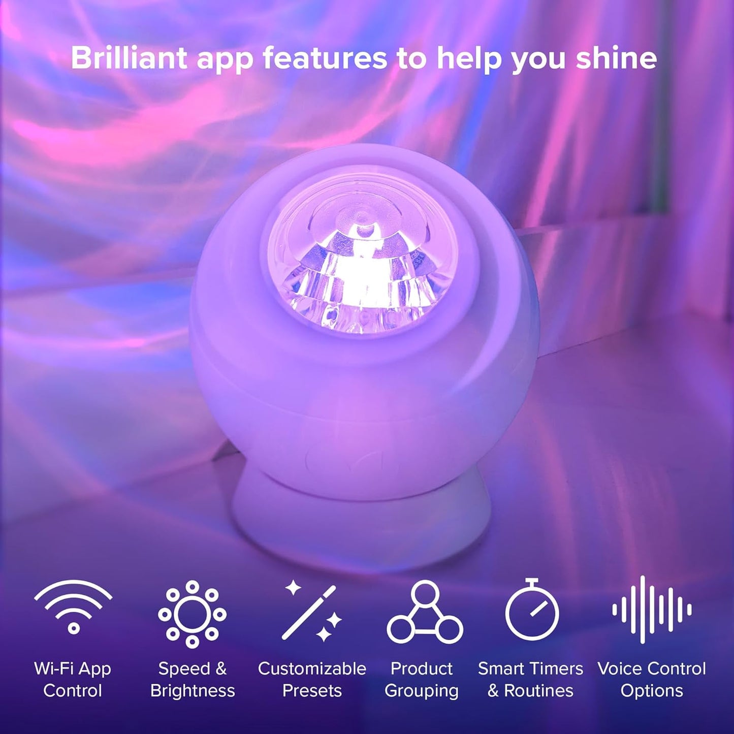 BlissLights Velarus Aurora Projector LED Spiral WiFi App Home Theater Night Light Gift