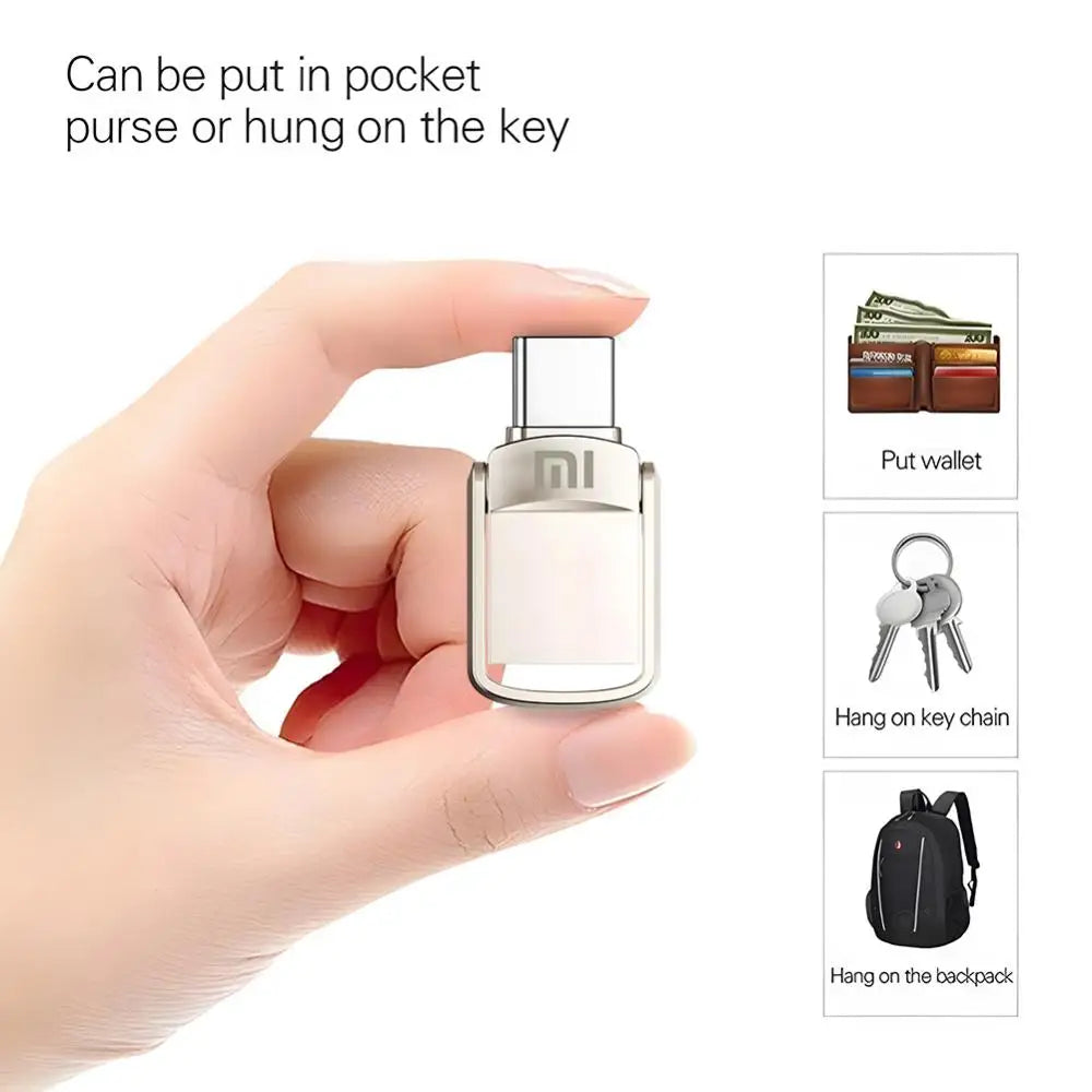 Xiaomi mijia Pen Drive 2 TB USB 3.0 Flash Metal Drive 1TB Large Capacity High-Speed Transfer Storage Memory U Disk Original